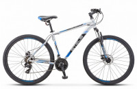 Велосипед Stels Navigator-700 D 27.5" F010 серебристый/синий (2020)