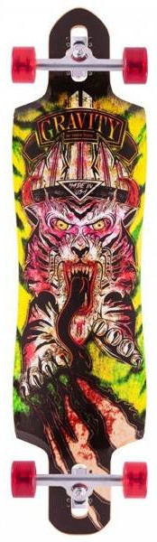 Лонгборд Gravity Drop Through Mauka "Raging Tiger" 38" (2017)