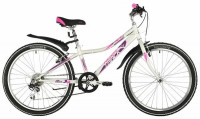 Велосипед Novatrack Alice 24 (рама 10) 6-sp белый (2021)