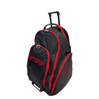 Рюкзак для экипировки на колесах с выдвижной ручкой Vitokin 33" черный с красным
