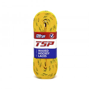 Хоккейные шнурки с пропиткой TSP Waxed Hockey Laces Yellow 
