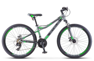 Велосипед Stels Navigator-610 D 26&quot; V020 серый/зеленый рама: 16&quot; (2022) 