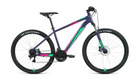 Велосипед Forward Apache 27.5 3.2 HD фиолетовый/зеленый рама 17" (2022)