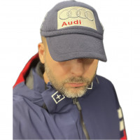 Кепка утепленная Conte of Florence Audi синяя (изогнутый козырек)