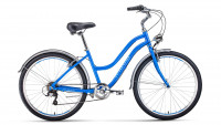 Велосипед женский Forward Evia Air 26 1.0 синий\белый (2021)