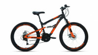 Велосипед Altair MTB FS 24 disc темно-серый/оранжевый Рама: 15" (2021)