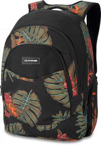 Женский рюкзак Dakine Prom 25L Jungle Palm (чёрный с листьями и цветами)