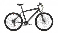 Велосипед Stark Respect 26.1 D Microshift Steel черный/серый (2021)