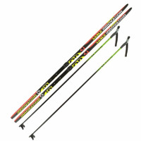 Комплект беговых лыж STC NNN (Rottefella) - 160 Wax Innovation black/red/green