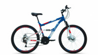 Велосипед Altair MTB FS 26 2.0 disc синий/красный рама: 18" (2021)