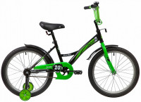 Велосипед Novatrack Strike 20" черный-зеленый (2020)