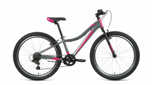 Велосипед Forward Jade 24 1.0 серый / розовый рама 12&quot; (2022) 