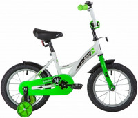 Велосипед Novatrack Strike 14" белый-зелёный (2020)