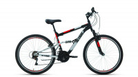 Велосипед Altair MTB FS 26 1.0 черный/красный рама: 16" (2022)