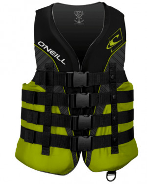 Спасательный жилет нейлон мужской O&#039;Neill Superlite ISO 50N Vest Black/Lime/Smoke:Lime S21 (4723EU-TF025 CH6) 