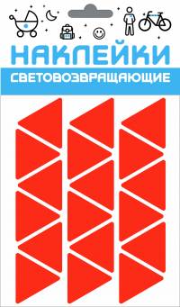 Набор наклеек световозвращающих COVA SPORT "Треугольник" красный