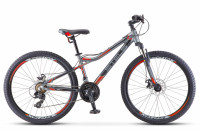 Велосипед Stels Navigator-610 MD 26" V040 серый/красный рама 14 (2021)