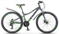 Велосипед Stels Navigator-610 D 26" V010 антрацитовый/зеленый (2020)
