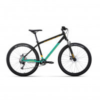 Велосипед Forward APACHE 29 2.0 D черный/бирюзовый рама 17" (2023)