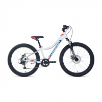 Велосипед Forward Twister 24 2.0 D FR белый/красный рама: 12" (2023)