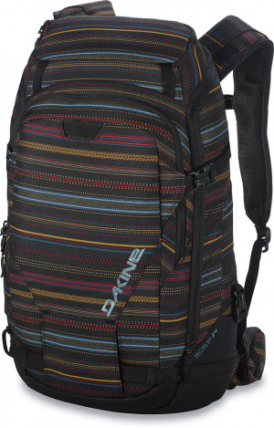 Сноубордический рюкзак Dakine Womens Heli Pro Dlx 24L Nevada (чёрный с цветными полосками) 