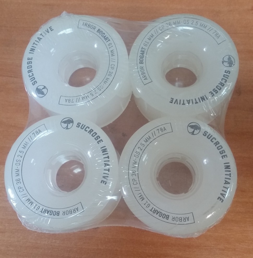 Колёса для лонгборда Arbor Bogart Fusion 61 mm / 78 A ghost white