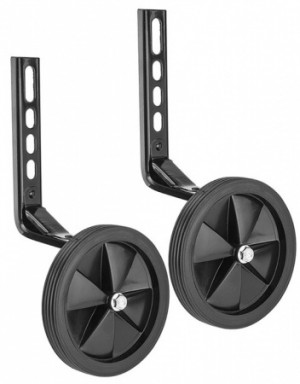 Дополнительные колеса (черные) Stels HL-TW15 12&quot;-20&quot; с черными кронштейнами пластик/металл 