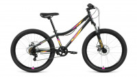 Велосипед Forward Iris 24 2.0 D черный/розовый рама 12" (2022)
