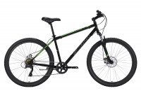 Велосипед Stark Respect 26.1 D Microshift Steel черный/зеленый Рама: 18" (2022)