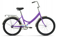 Велосипед Forward Valencia 24 1.0 фиолетовый/голубой рама 16" (2022)