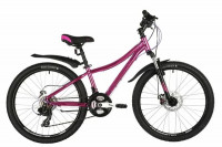 Велосипед NOVATRACK KATRINA 24" алюм.рама 10" (2022) розовый металлик