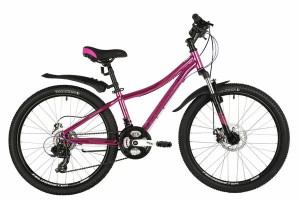 Велосипед Novatrack Katrina 24&quot; алюм.рама 10&quot; (2022) розовый металлик 