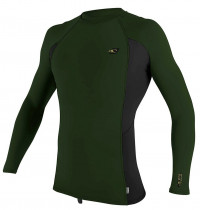 Гидромайка мужская длинный рукав O'Neill Premium Skins L/S Rash Guard Dark Olive/Black/Dark Olive (2021) (4170B GE6)