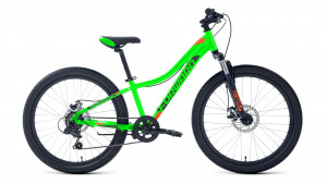 Велосипед Forward Twister 24 2.0 D ярко-зеленый/оранжевый рама: 12&quot; (2022) 