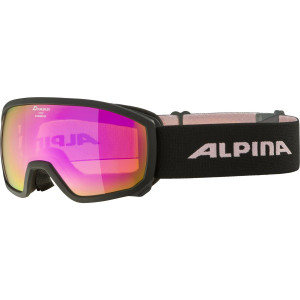 Очки горнолыжные Alpina Scarabeo Jr. Q-Lite Black-Rose Matt/Q-Lite Rose Sph. S2 (2024) 