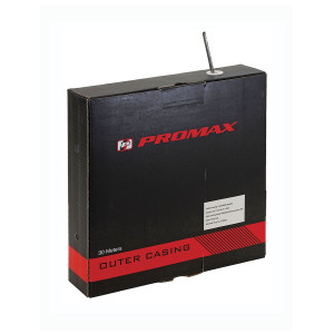Рубашка тросика тормоза (переключателя) PROMAX 5-370058 для троса 1,6-2,0мм с тефлоном 2,7/5мм б/заглушек (бухта 30м) черная (8) 