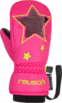 Варежки горнолыжные Reusch Halley R-Tex XT Mitten knockout pink/safety yellow