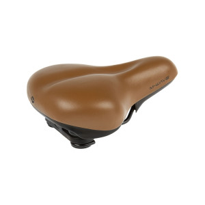 Седло M-WAVE 5-251022 ELAST-CITY комфорт 265х200мм эластом. анатом. спец. наполн. с закрыт. пружин. с боковой защит. коричневое 