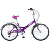 Велосипед NOVATRACK складной FS-24" фиолетовый (2018)
