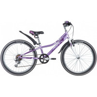 Велосипед Novatrack Alice 24" лиловый рама 12" (2021)