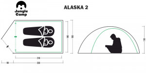 Палатка Jungle Camp Alaska 2 камуфляж 