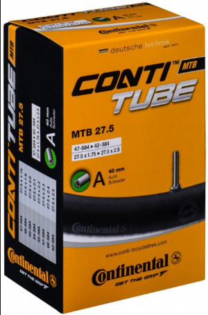 Велокамера Continental 27.5" 27.5'х1.75-2.50 47-62/584 AV 40мм Light MTB/02-0182331 