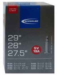Велокамера 27.5-29" Schwalbe SV19A 27.5'-29'х1.50-2.40 EXTRA LIGHT 40/62-584/635 IB 40mm (05-10430943) Велокамера 27.5-29" Schwalbe SV19A 27.5'-29'х1.50-2.40 EXTRA LIGHT 40/62-584/635 IB 40mm (05-10430943)