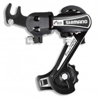 Переключатель задний SHIMANO TOURNEY, TY21-B, GS, 6 скоростей, крепление на ось, черный, без упаковки