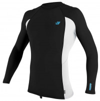 Гидромайка мужская длинный рукав O'Neill Premium Skins L/S Rash Guard Raven/White/Raven S21 (4170B GL7)