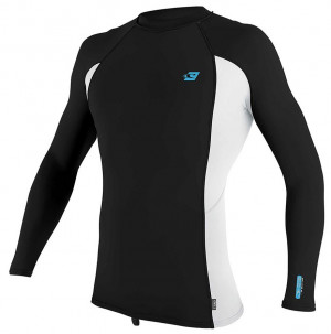 Гидромайка мужская длинный рукав O&#039;Neill Premium Skins L/S Rash Guard Raven/White/Raven S21 (4170B GL7) 