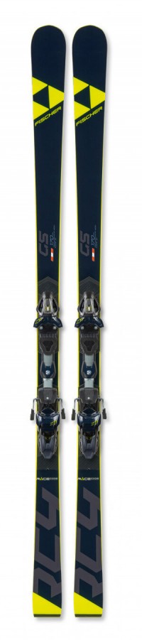 Горные лыжи Fischer RC4 Worldcup GS Jr Curv Booster (130-170) + крепления RC4 Z11 FF BRAKE 85 [D] черн./син./желт. (2020)