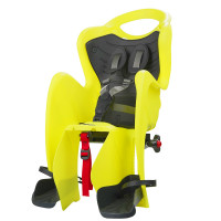 Сидение заднее BELLELLI Mr Fox Clamp Hi-Viz жёлтое LUX, до 22кг