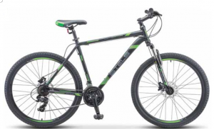 Велосипед Stels Navigator-700 D 27.5&quot; F010 черный/зеленый (2020) 