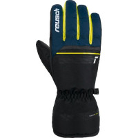 Перчатки горнолыжные Reusch Snow King black/dress blue/safety yellow